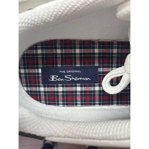 Ben Sherman Men’s Sneakers Size 11 White Taupe Gum Sole Casual Shoes NWT - Picture 7 of 8